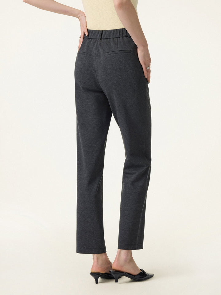 4-Way Stretch High Rise Tapered Leg Pant with Pockets