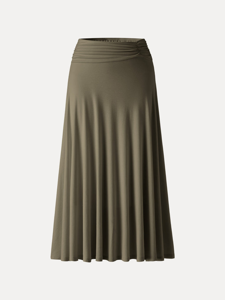 European Linen Flowy Vacay Maxi Skirt