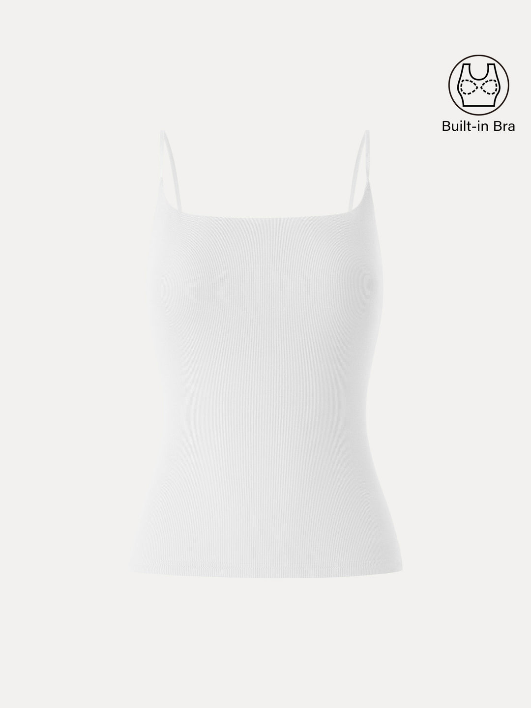 Sweat-Wicking Square Neck Stretchy Spaghetti Bra Tank