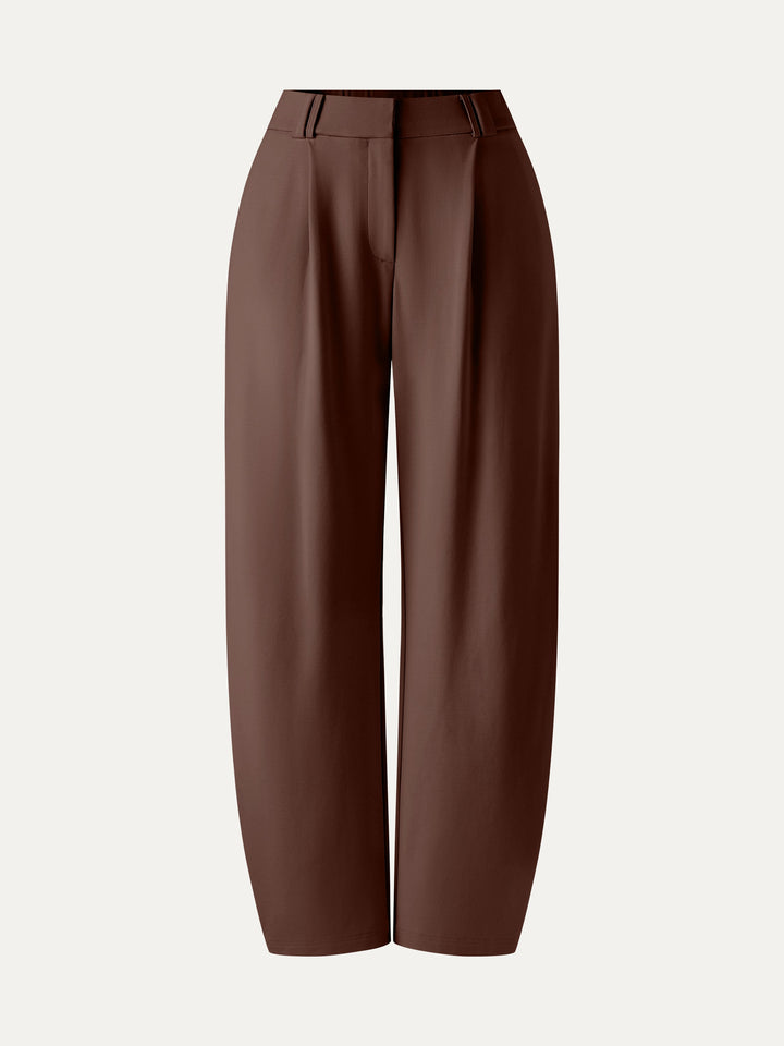 CoolTouch Stretch Ponte High Rise Cropped Barrel Pants
