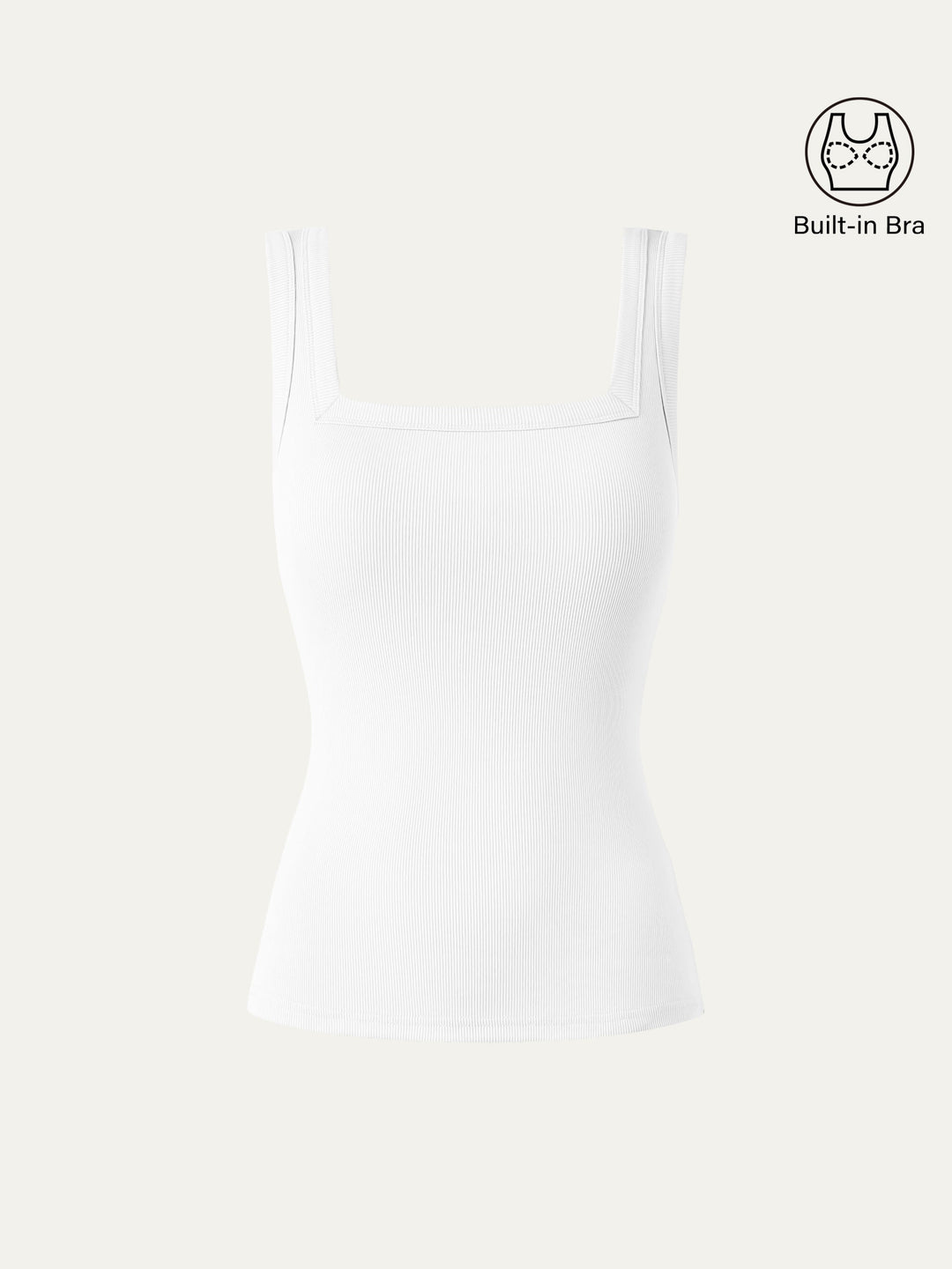 Slinky Square Open-Back Bra Tank Top