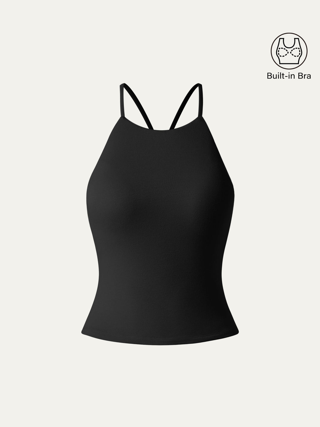 Tie Back Bandless Crop Bra Tank Top
