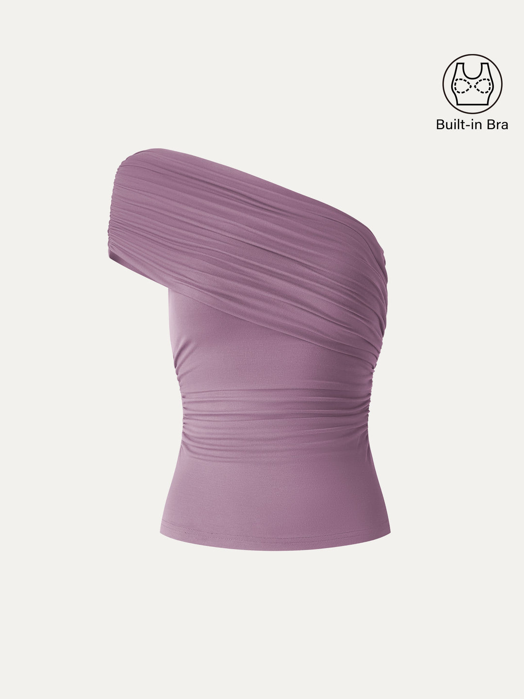 One Shoulder Gathered Bra Top