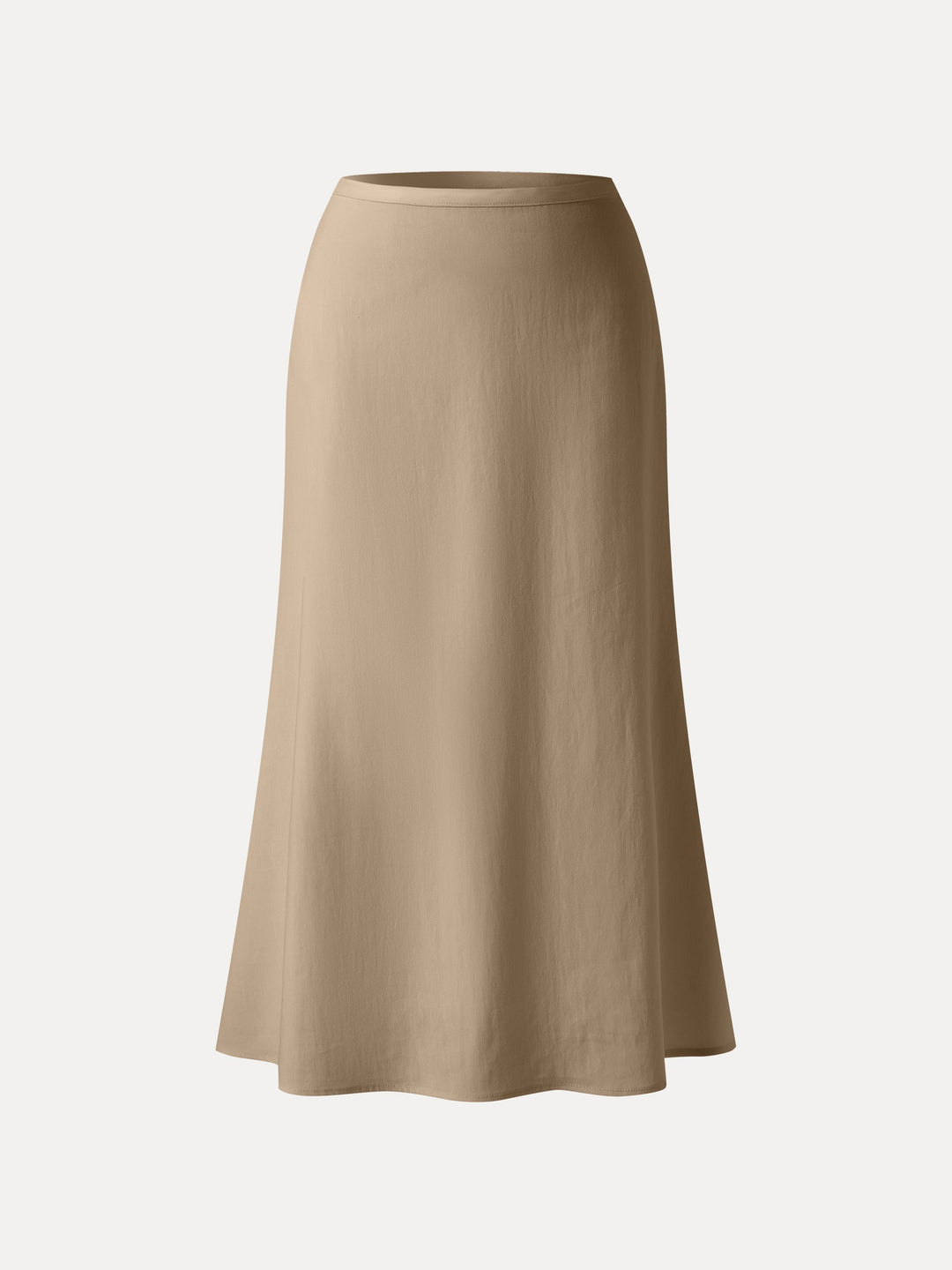 Lyocell-Linen Blend Maxi Flared Pull-On Skirt