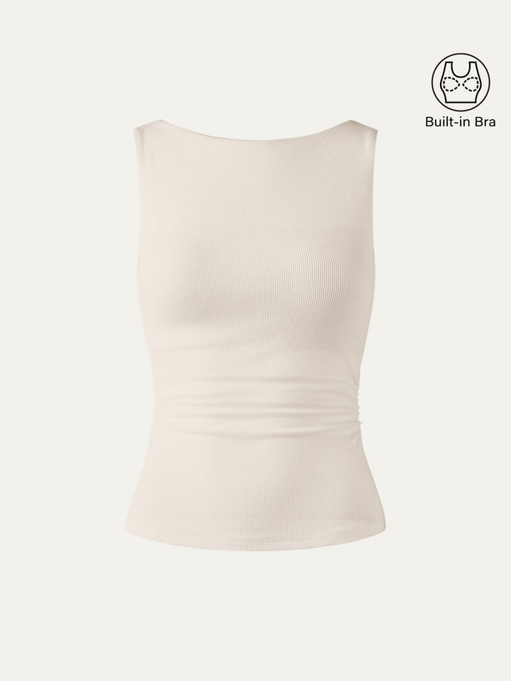 Elastic Open Back Bra Tank