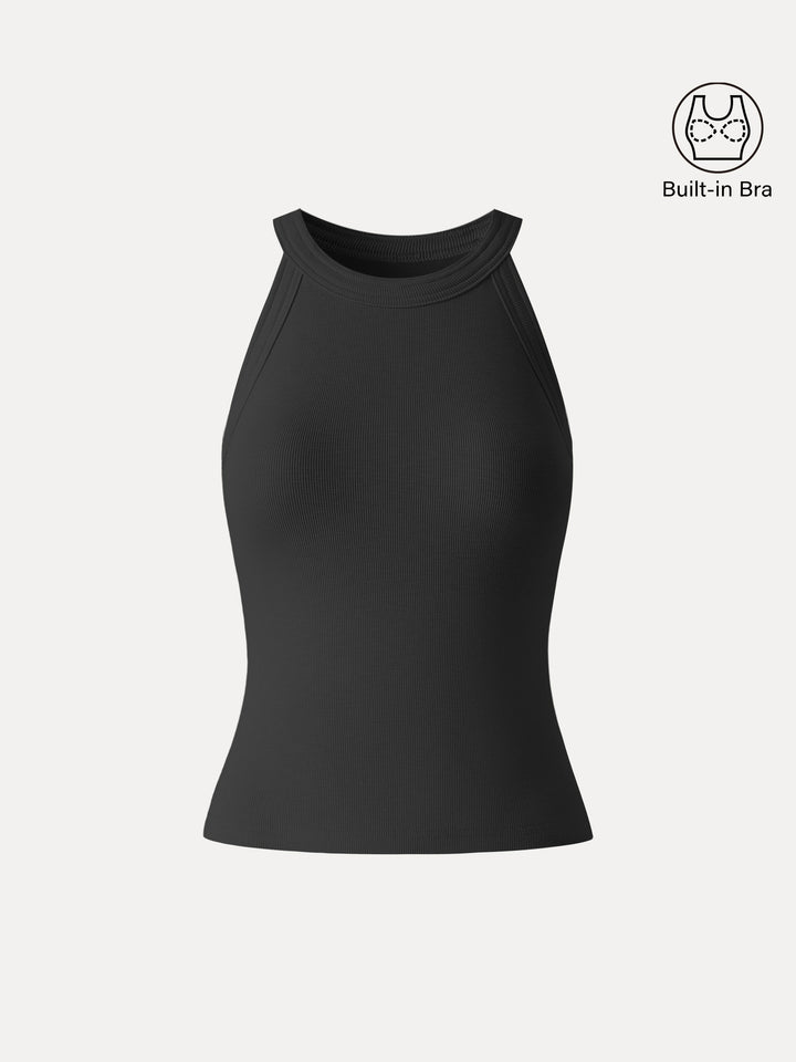 Slub Textured Summer Bra Tank Top