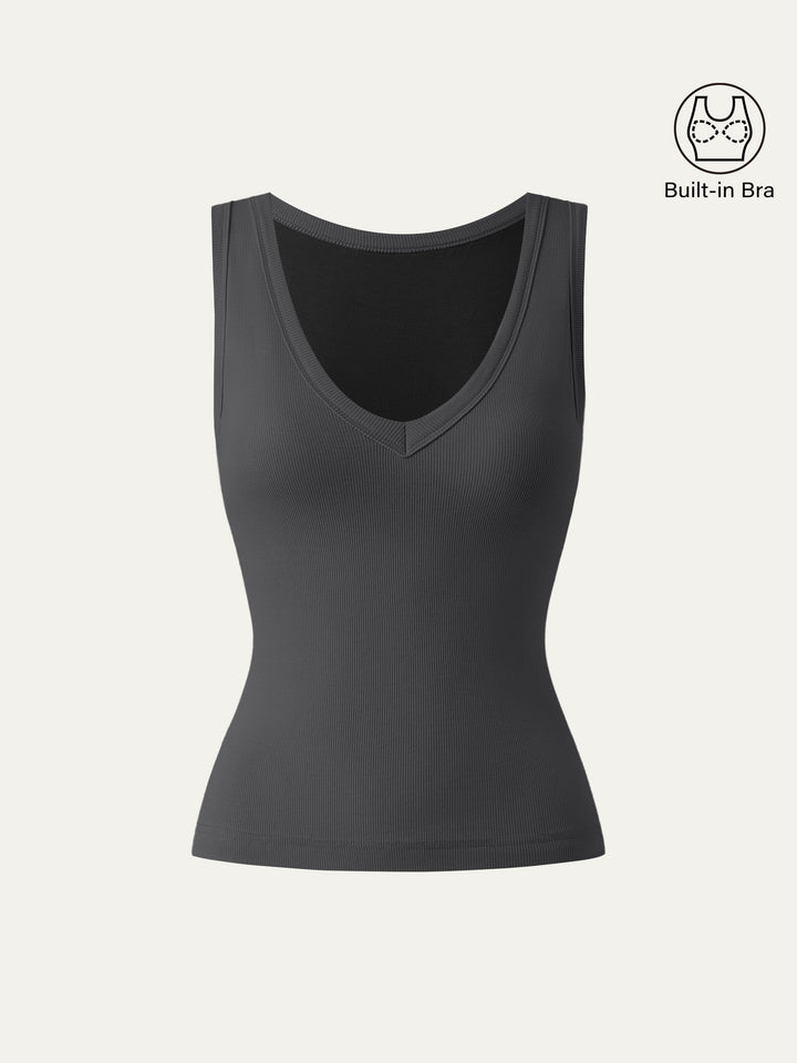 V-neck Cotton New Airy Bra Tank