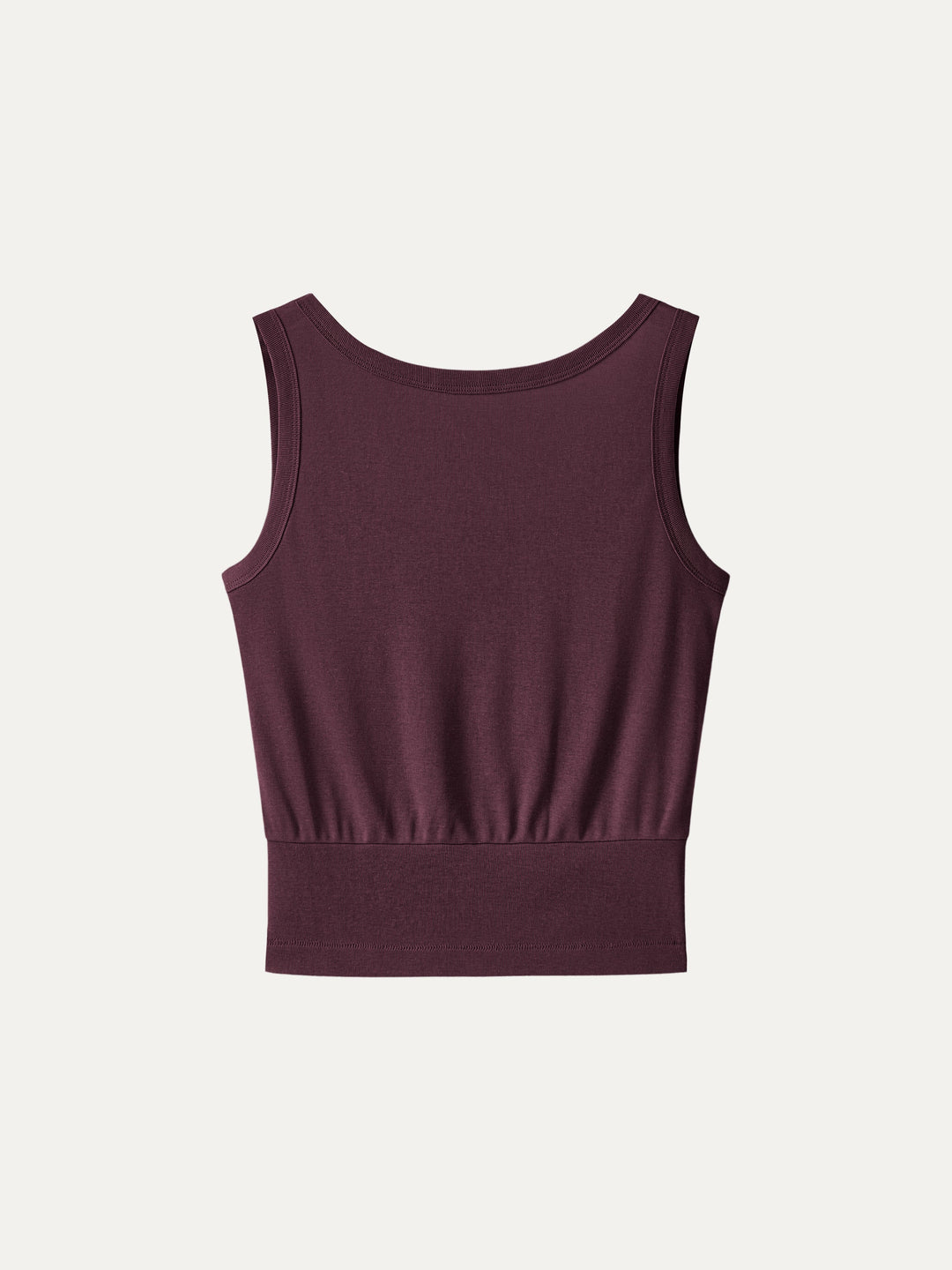 Cotton-Linen Blend Reversible Boatneck Low Back Top