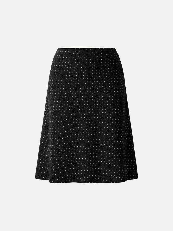 Stretch Cotton Polka Dot A-Line Flare Skirt Limited Edition