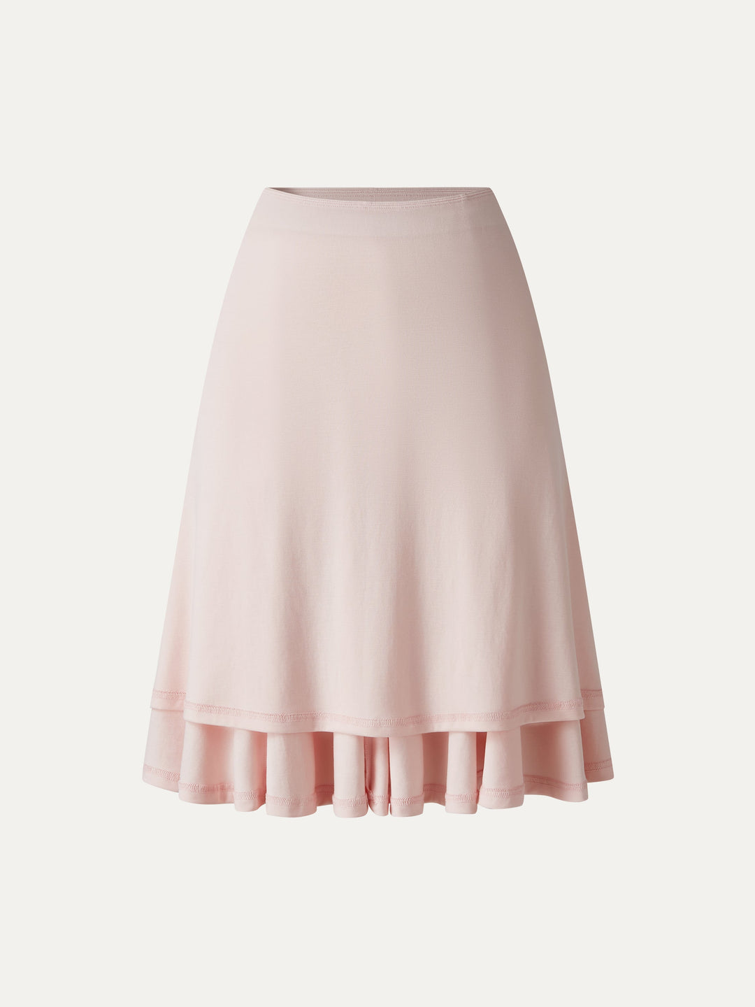 2Pcs Set Banded Hem Bra Top & Knee-Length Skirt