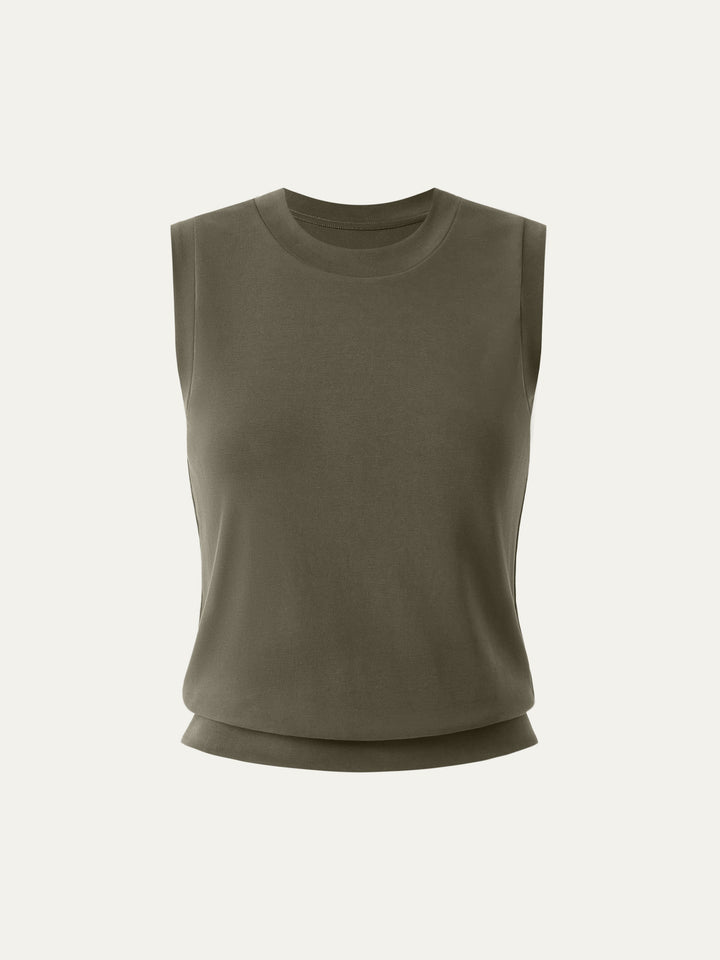 Sandwashed Crew Neck Top