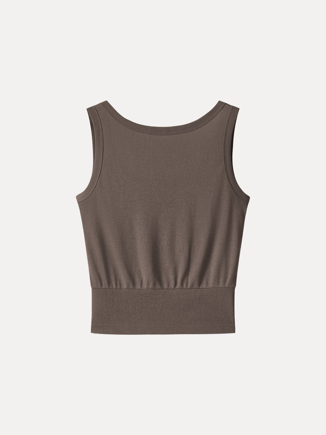 Cotton-Linen Blend Reversible Boatneck Low Back Top