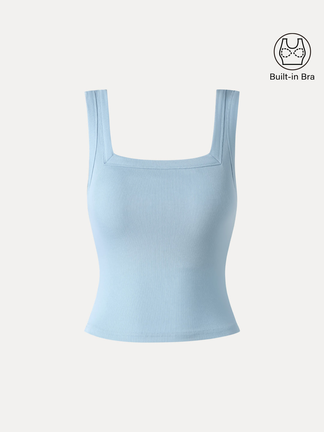 Slinky Square Open-Back Bra Tank Top
