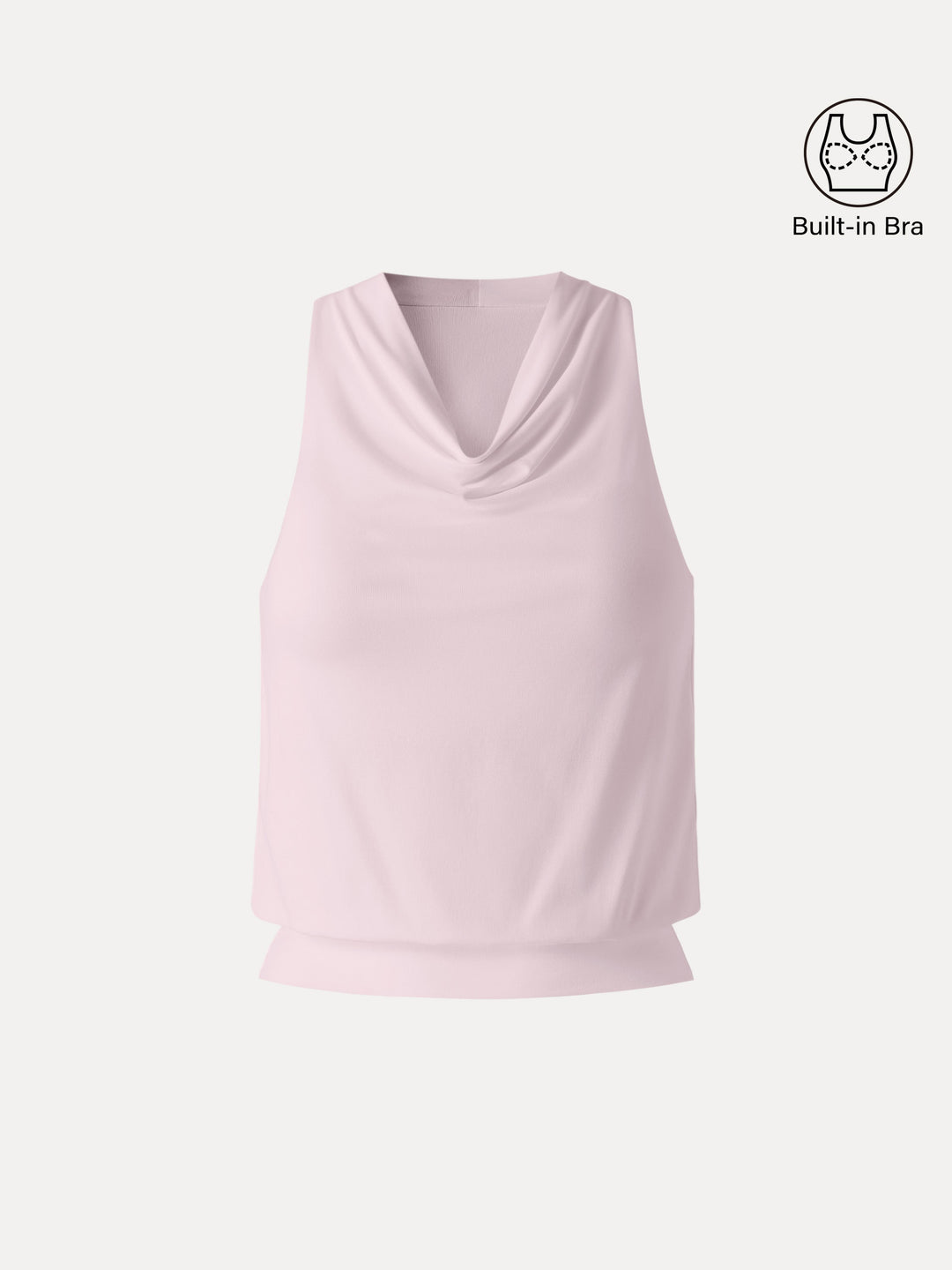 SkinKiss Not-See-Thru Halter Cowl Neck Bra Top