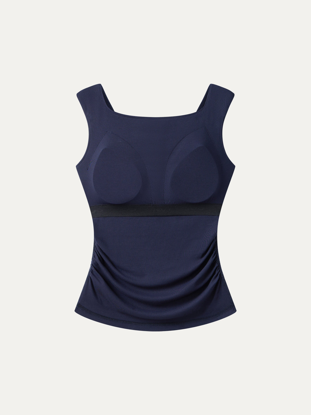 Boatneck Low Back Gathered Bra Top