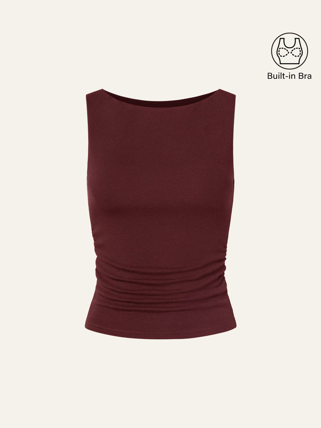 Boat Neck Bra Tank Top