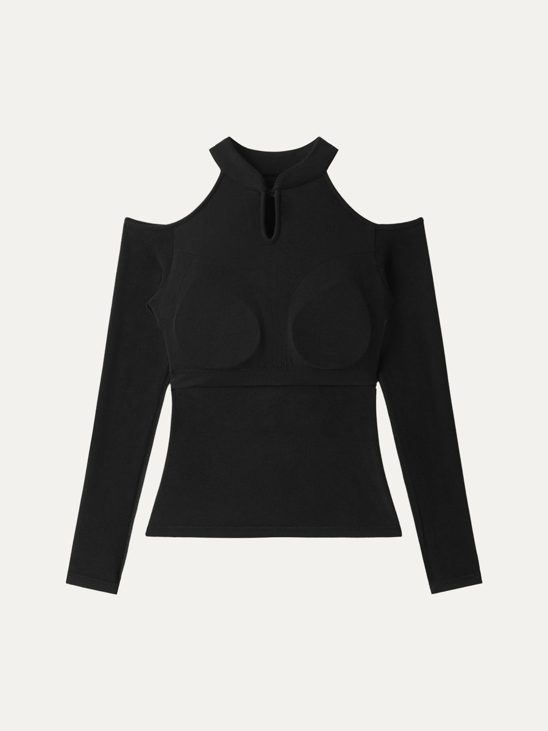 Cutout Shoulder Mandarin Collar Going-out Bra Top Limited Edition
