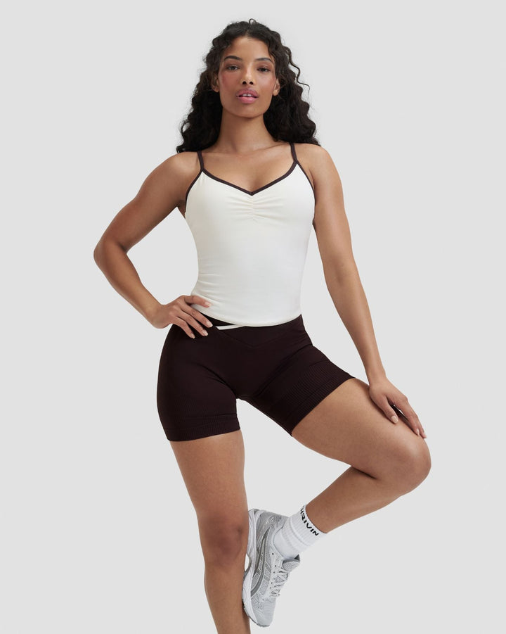 Elevate™ Outline Cross Back Tank Top | Cream
