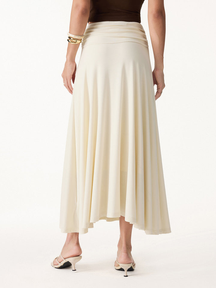 European Linen Flowy Vacay Maxi Skirt