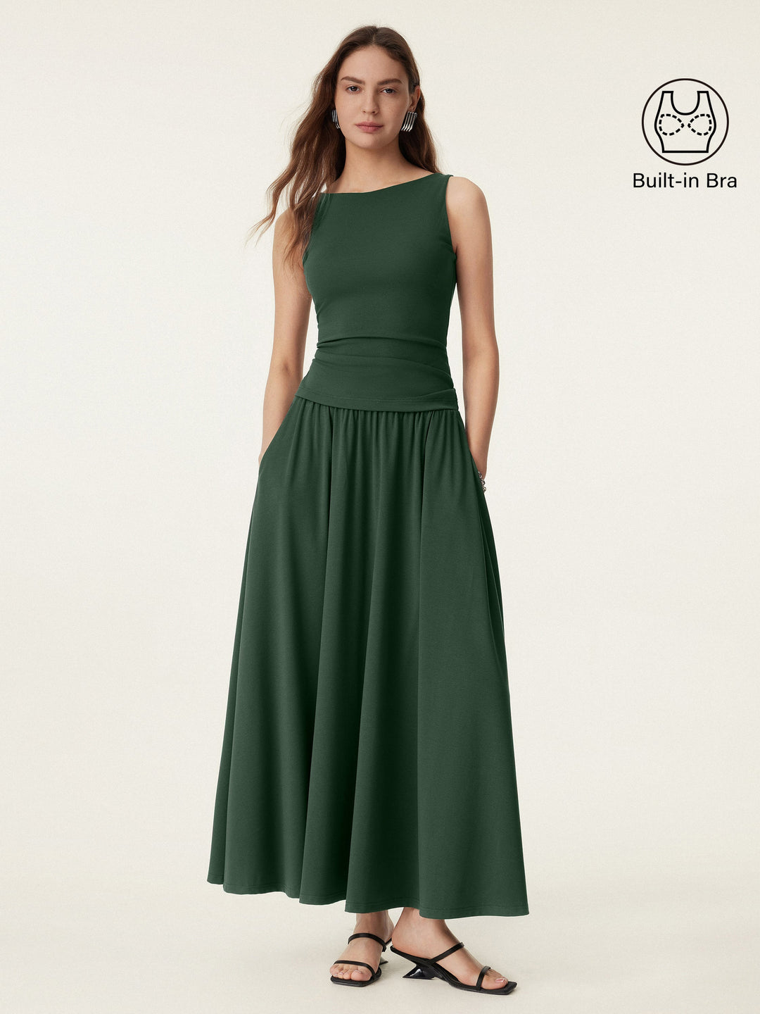 Maxi Umbrella Skirt with Pockets