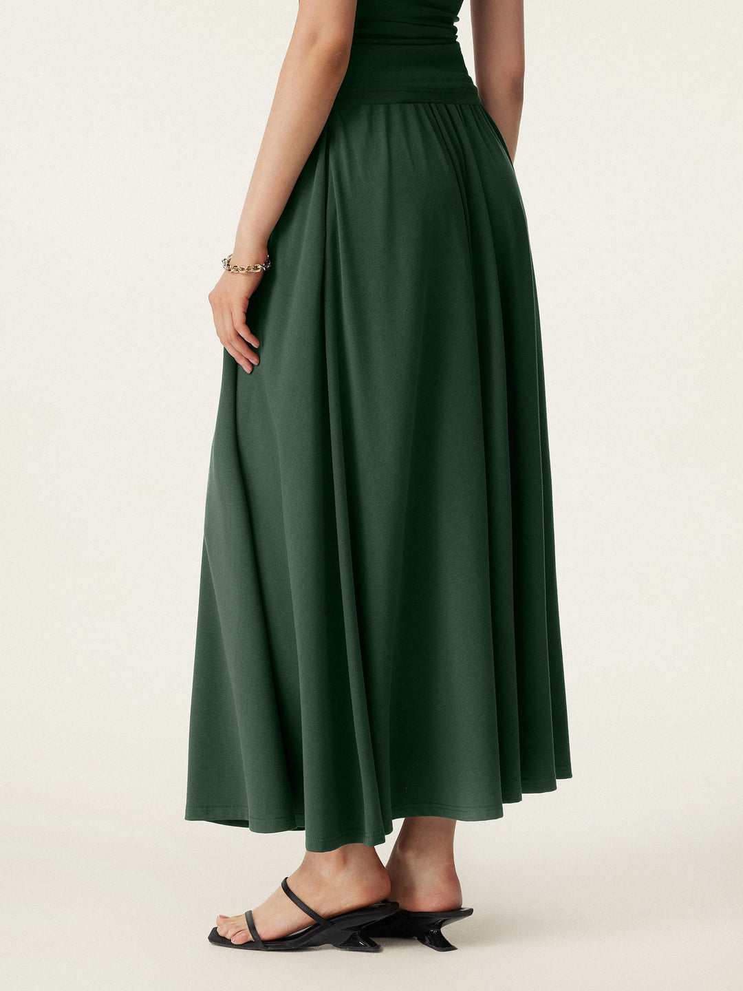 Maxi Umbrella Skirt with Pockets