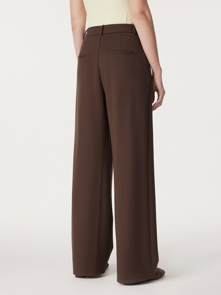 2Pcs Set Waistcoat with Pockets & Wide Leg Pant with Pockets