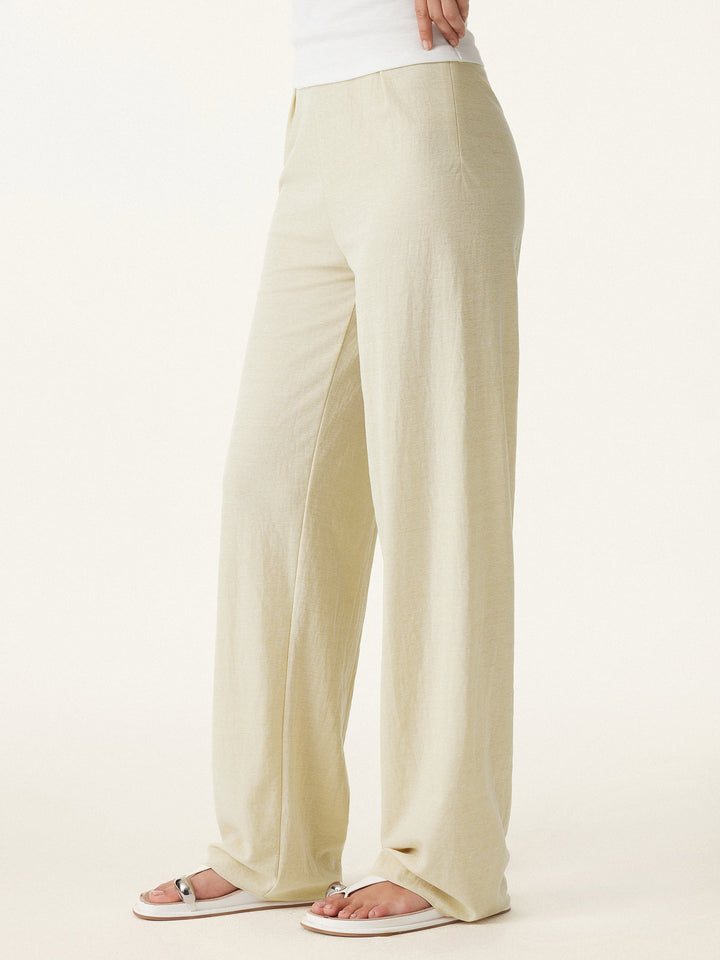 Breathable Cotton-linen Straight Leg Pant