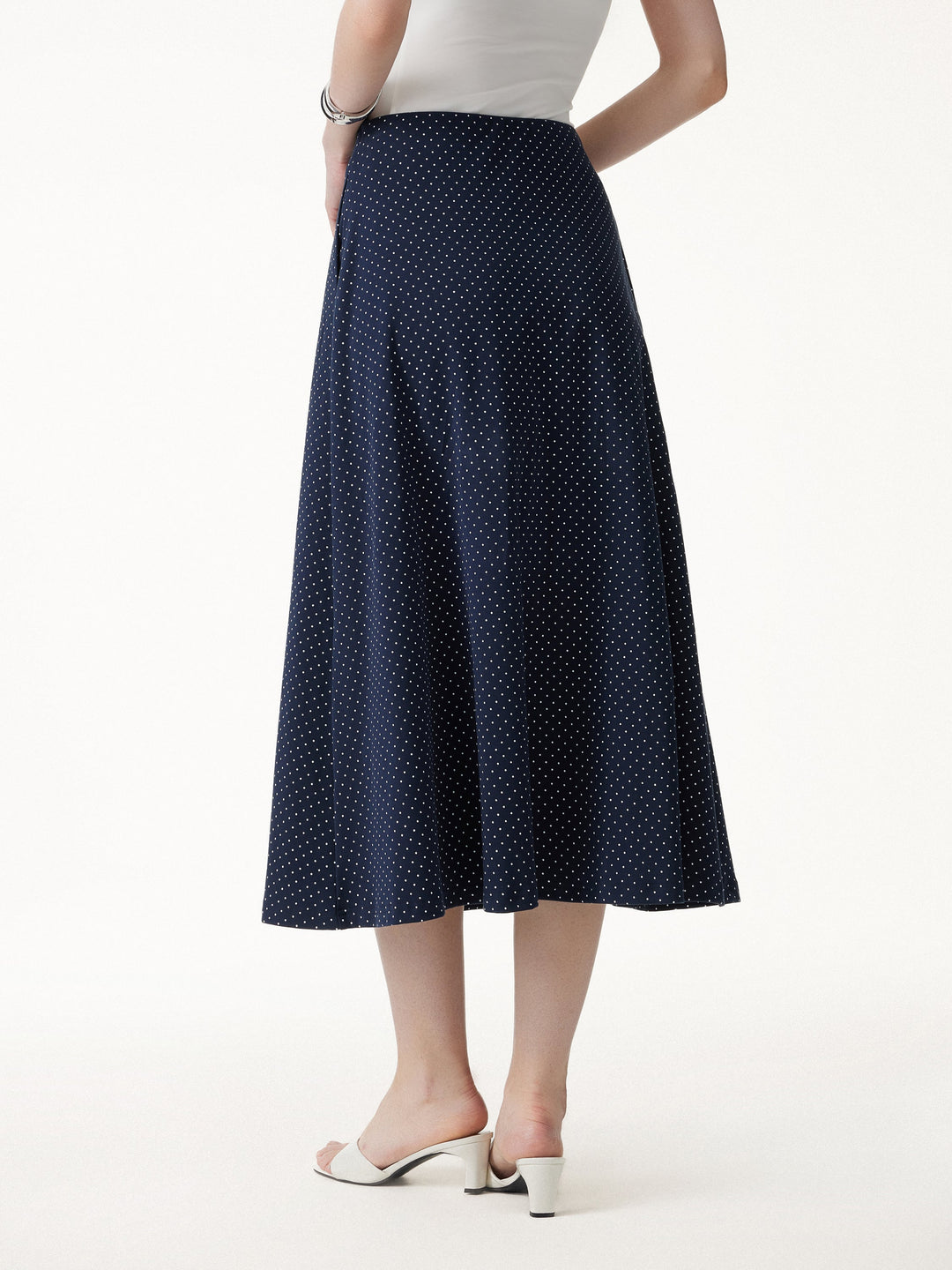 2Pcs Set Square Neck Bra Top & Midi Skirt with Pockets