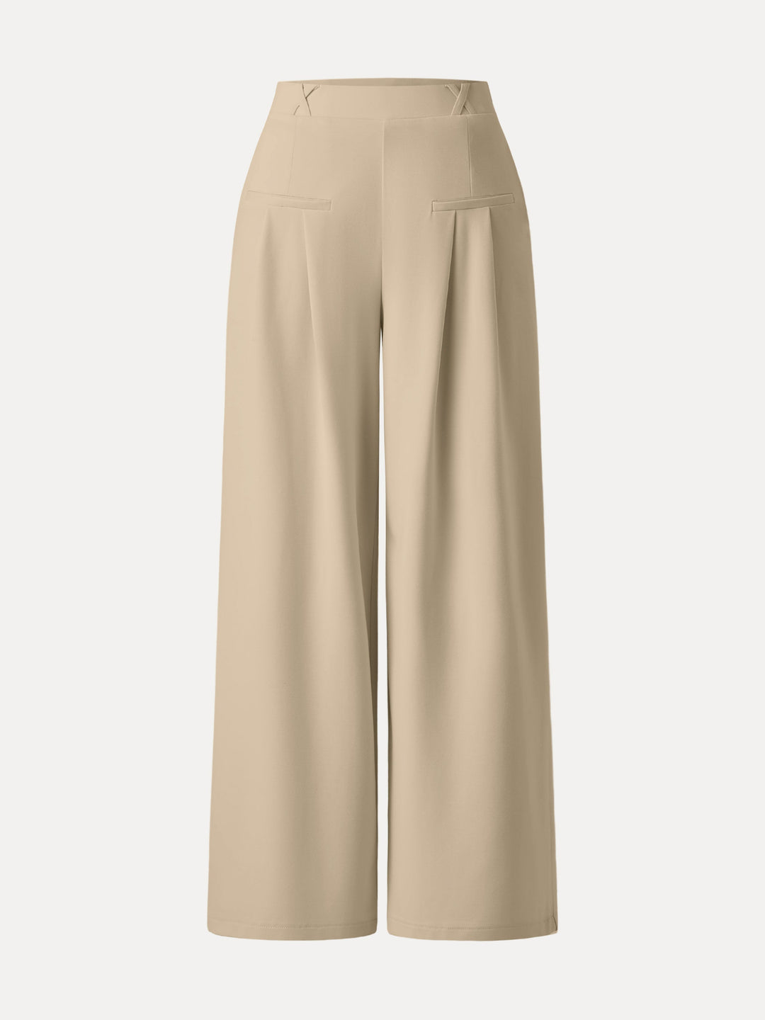 Mid Rise Wide Leg Trouser with Pockets Drapey Bamboo Ponte