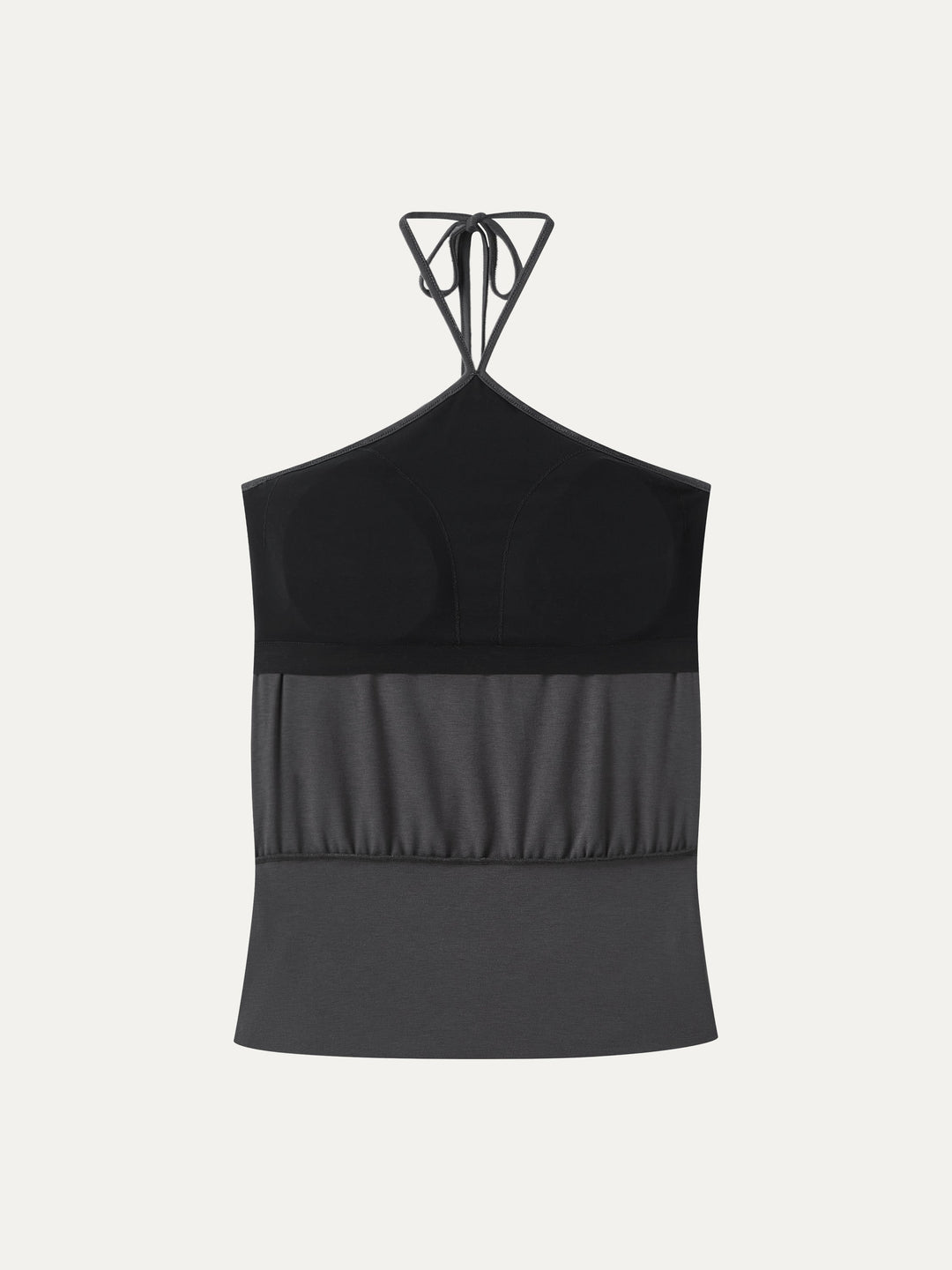 CoolTouch Halter Ruched Hem Bra Top