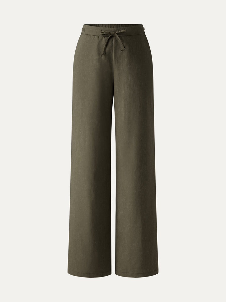 Drawstring Wide Leg Pant with Pockets