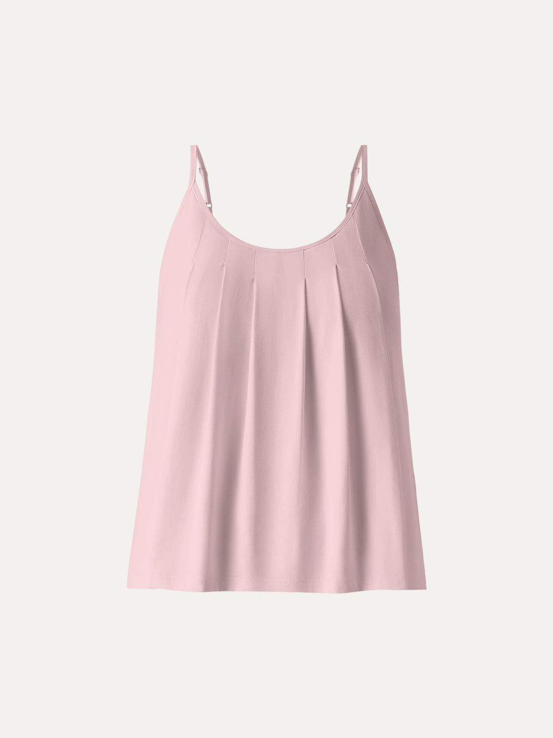 U-Neck Pleated Spaghetti Bra Tank
