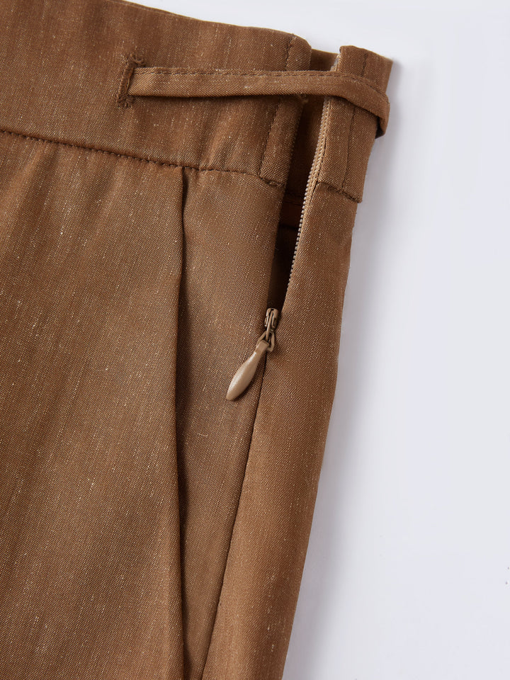 Linen Drawstring Wide Leg Pant with Pockets