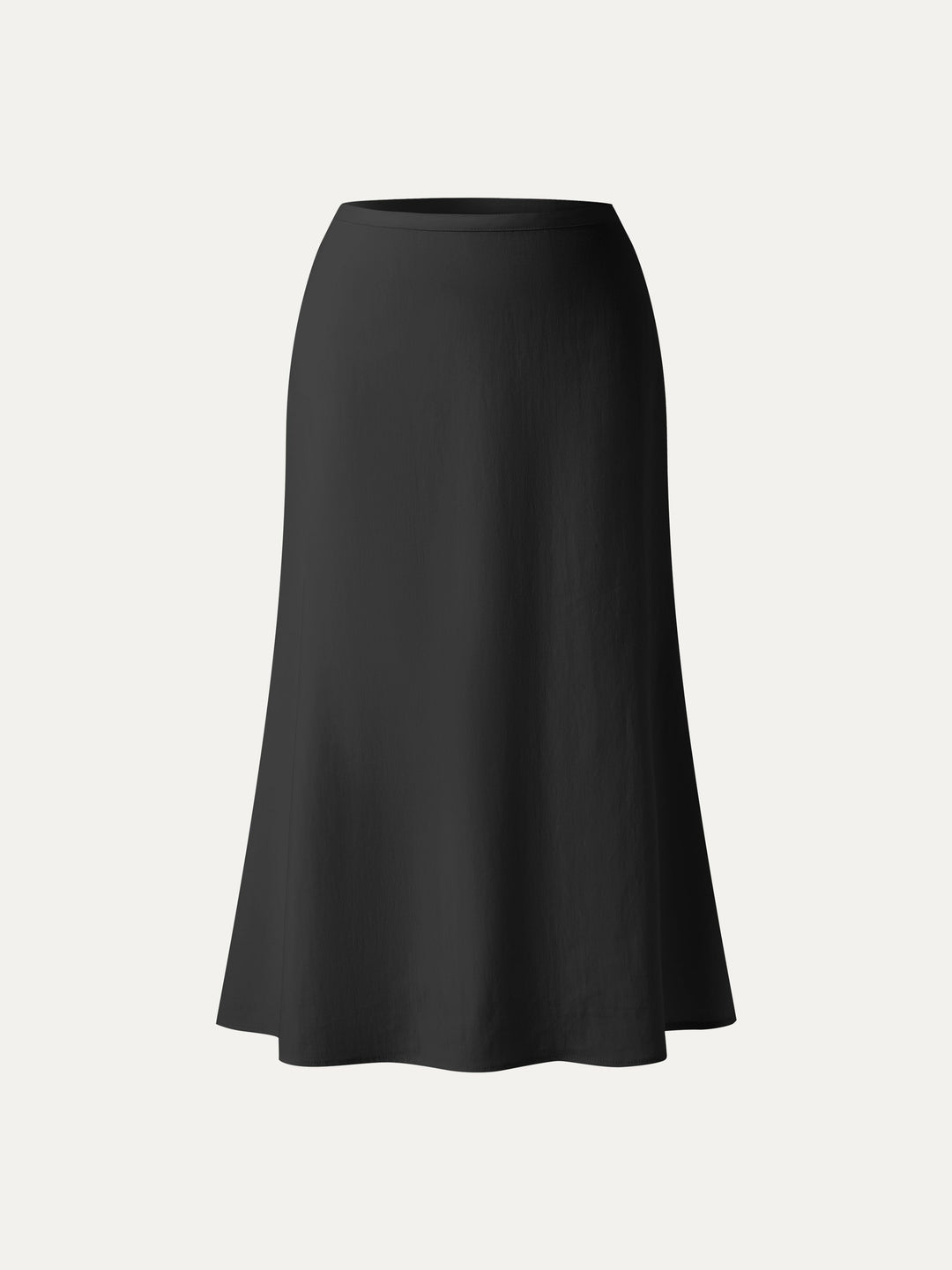 Lyocell-Linen Blend Maxi Flared Pull-On Skirt