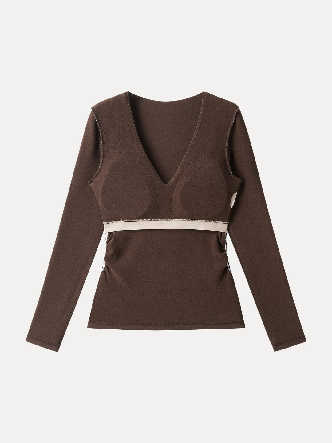 V-Neck Ruched Sides Bra Top