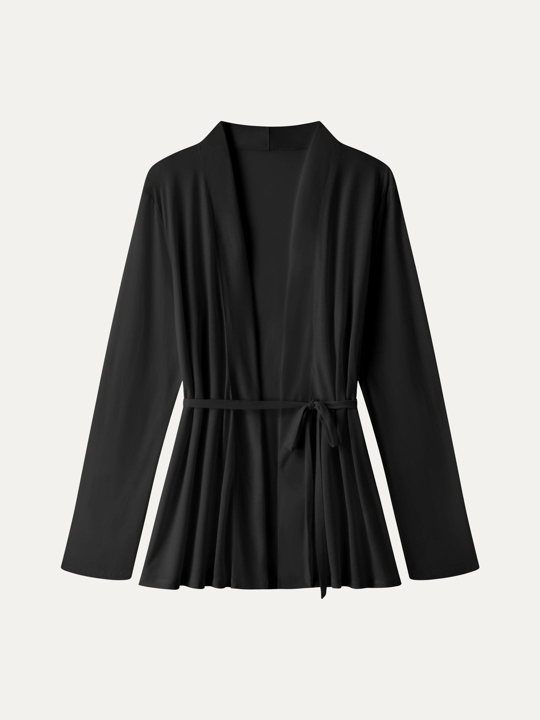 Airy Soft Open Front Cardigan with Tie