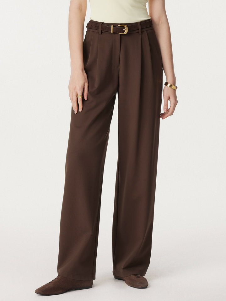 2Pcs Set Waistcoat with Pockets & Wide Leg Pant with Pockets