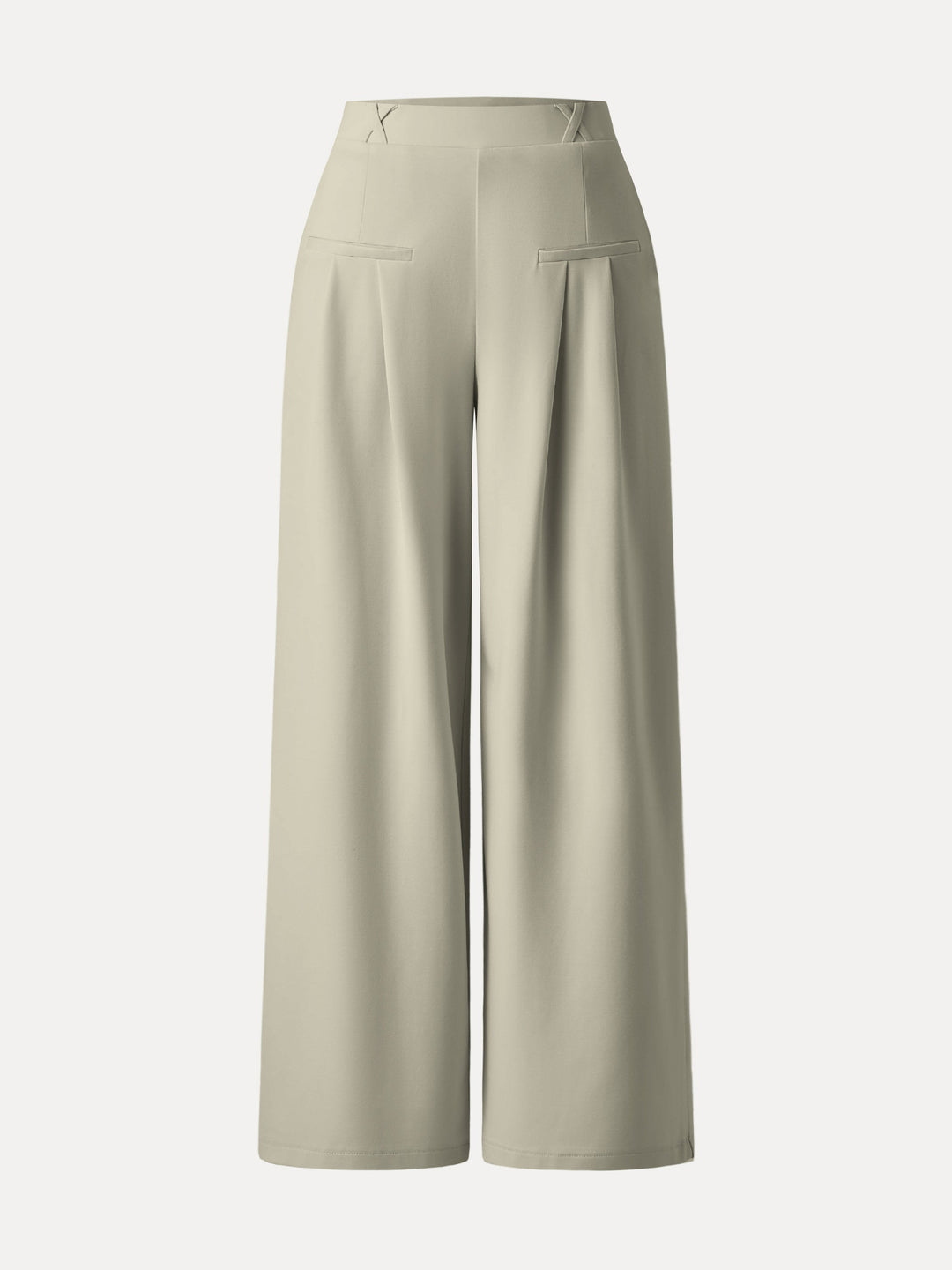 Mid Rise Wide Leg Trouser with Pockets Drapey Bamboo Ponte