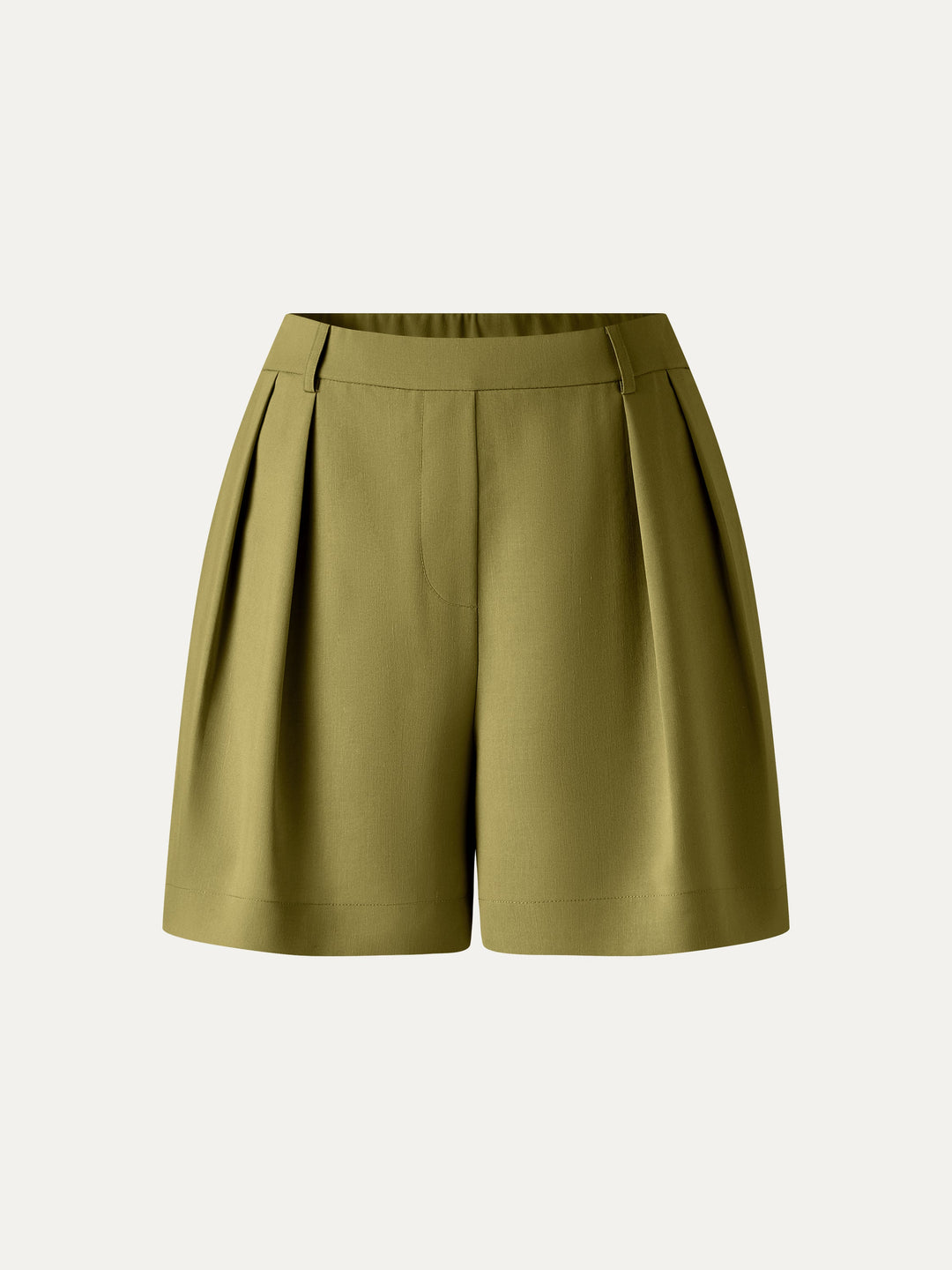 Lyocell-Linen Tailored Shorts with Pockets