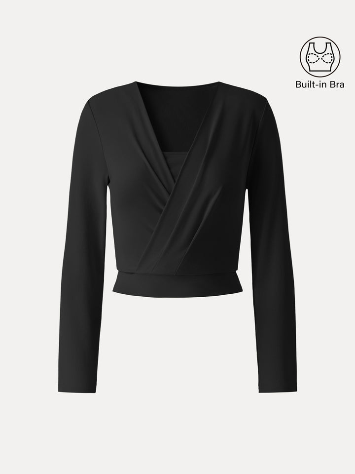 Sandwashed Modal 2-in-1 Wrap Bra Top