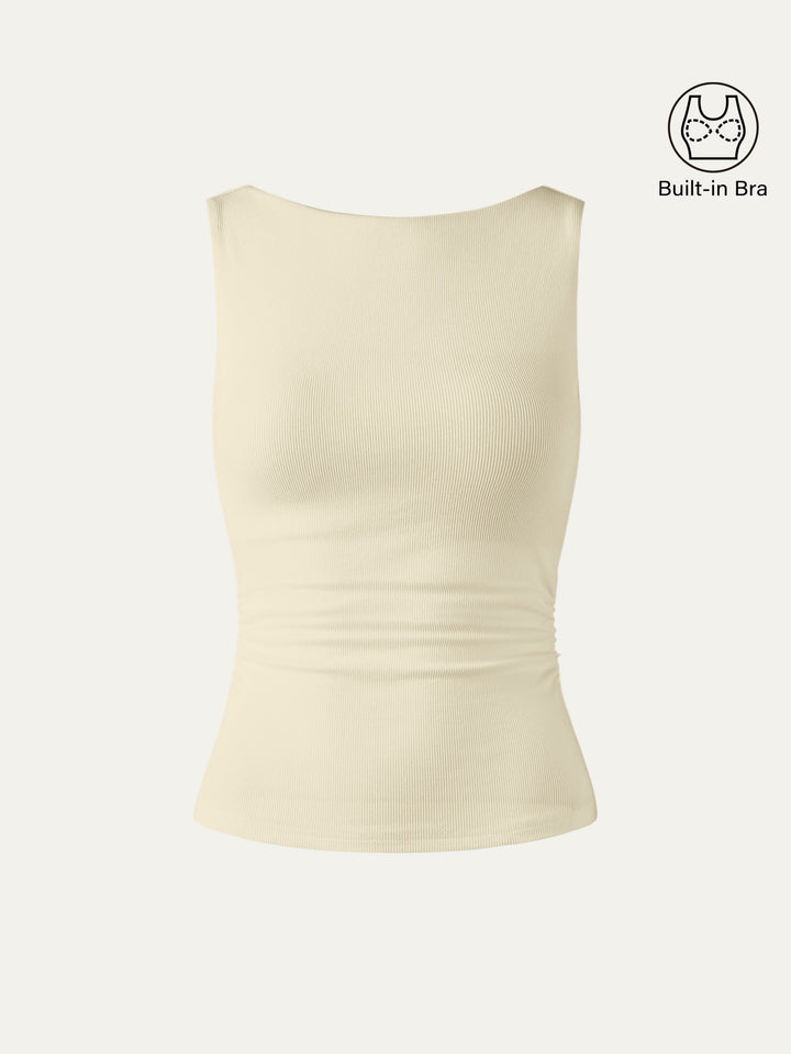 Elastic Open Back Bra Tank