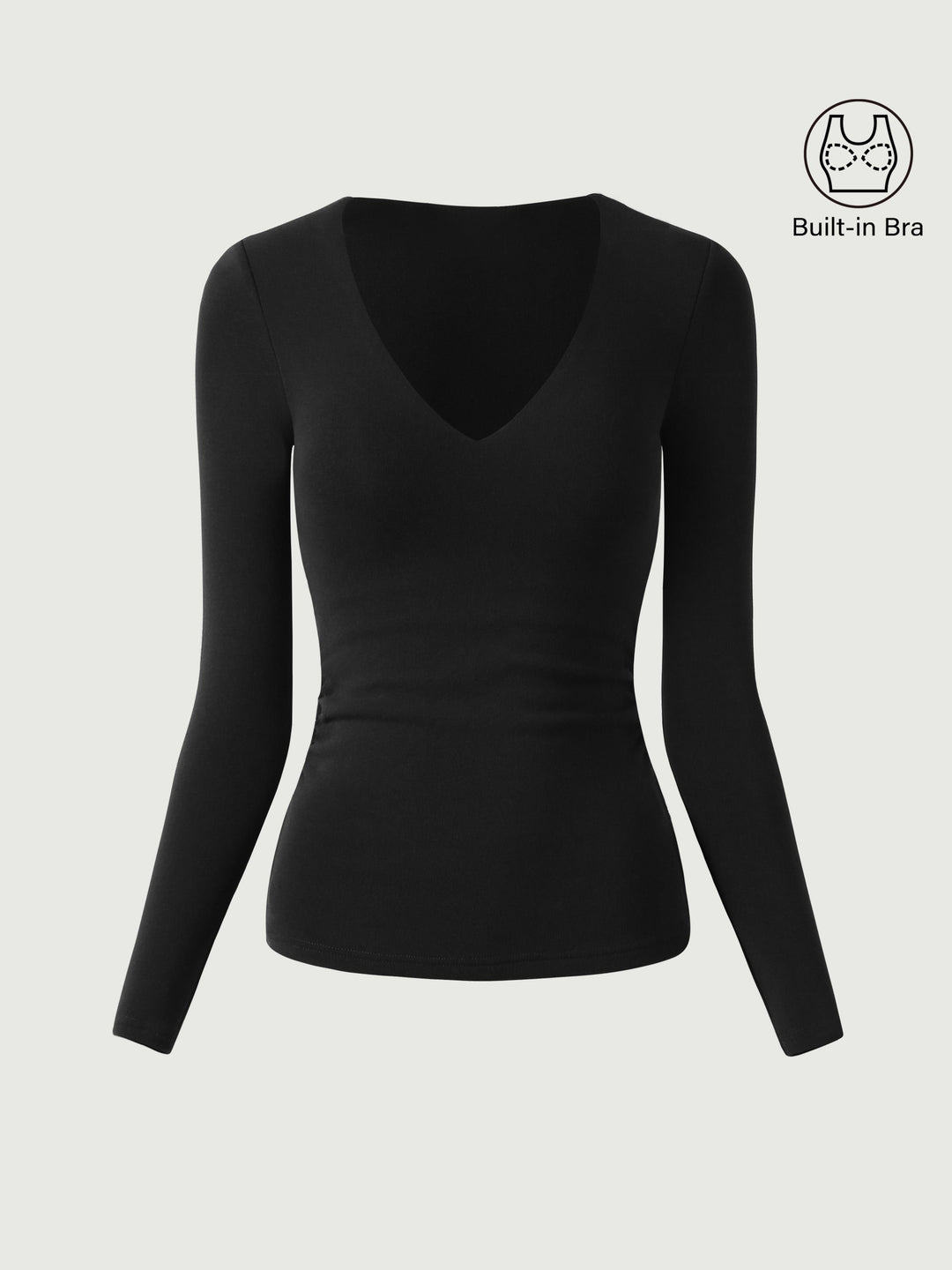 V-Neck Ruched Sides Bra Top