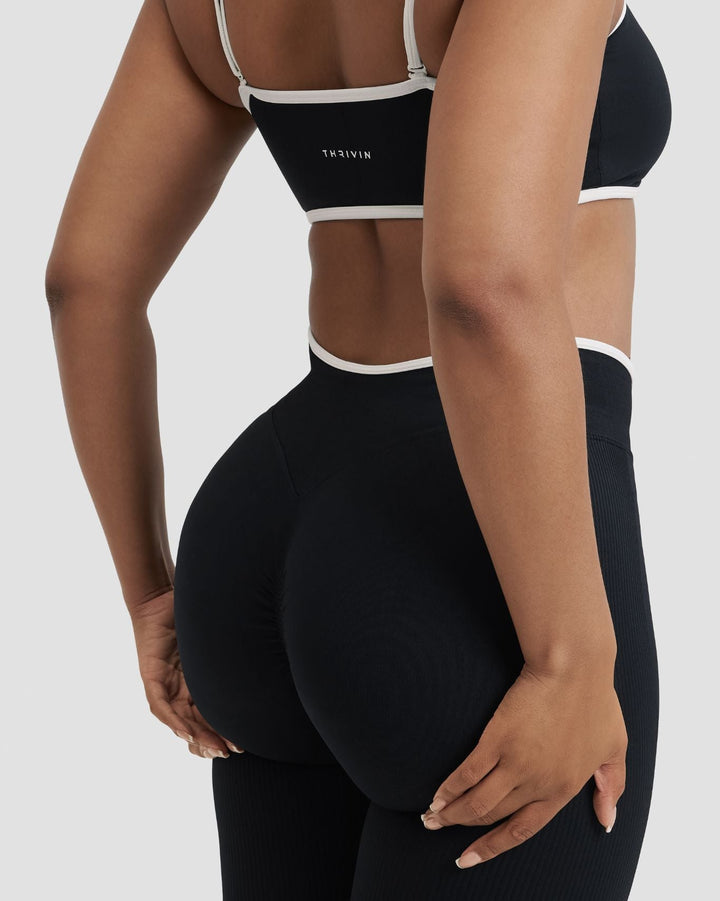 Elevate™ Outline V High Waist Leggings | Night Black
