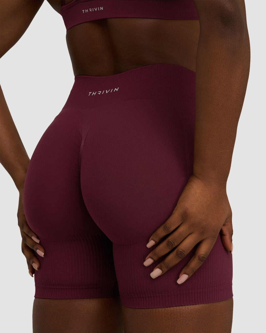 Elevate™ Sculpting Mid Waist Scrunch Shorts | Merlot