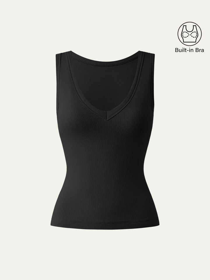 V-neck Cotton New Airy Bra Tank