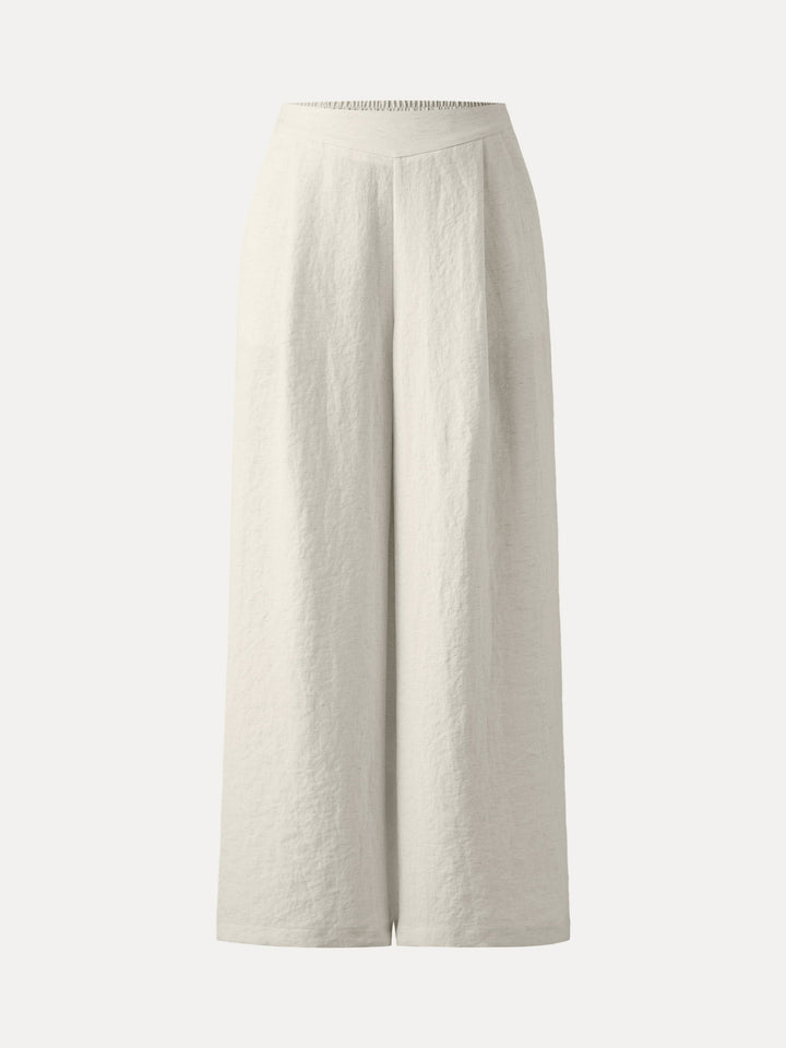 Breezy Linen-Like Mid Rise Wide Leg Pant with Pockets