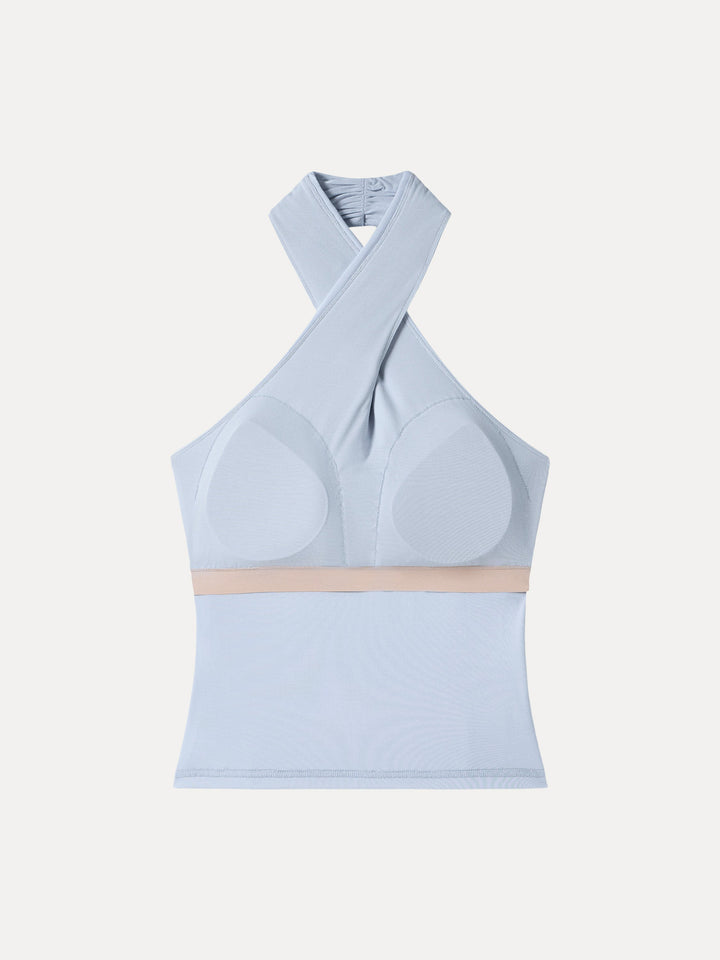 Criss Cross Halter Neck Going-Out Bra Top