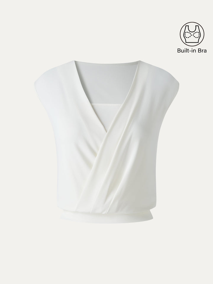 Sandwashed Modal 2-in-1 Wrap Bra Tank