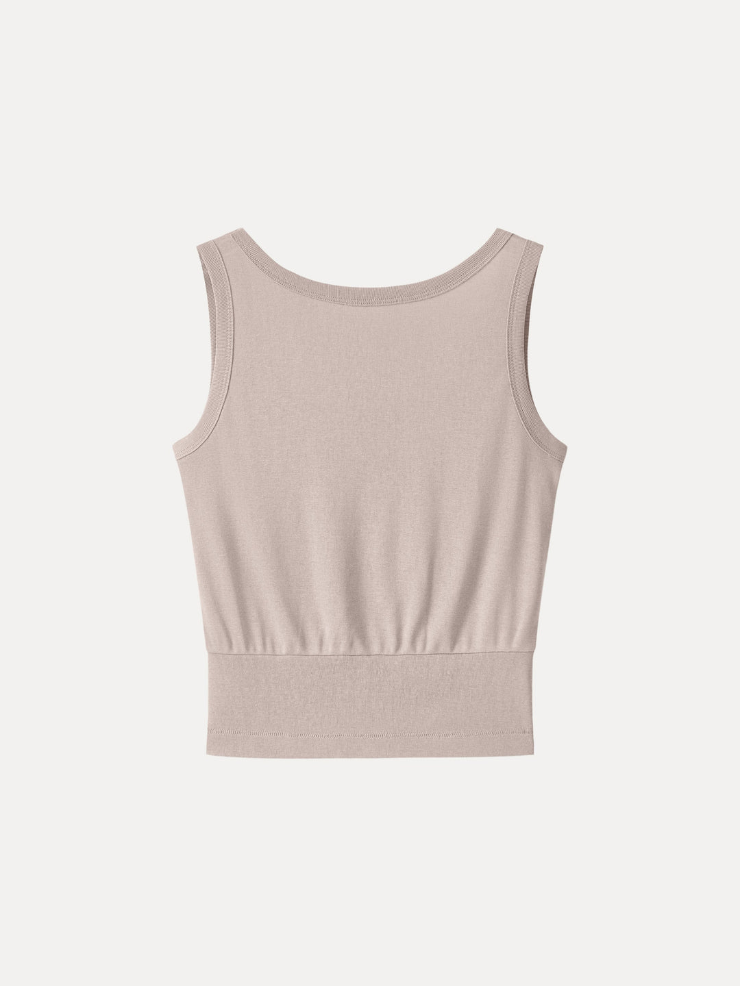 Cotton-Linen Blend Reversible Boatneck Low Back Top