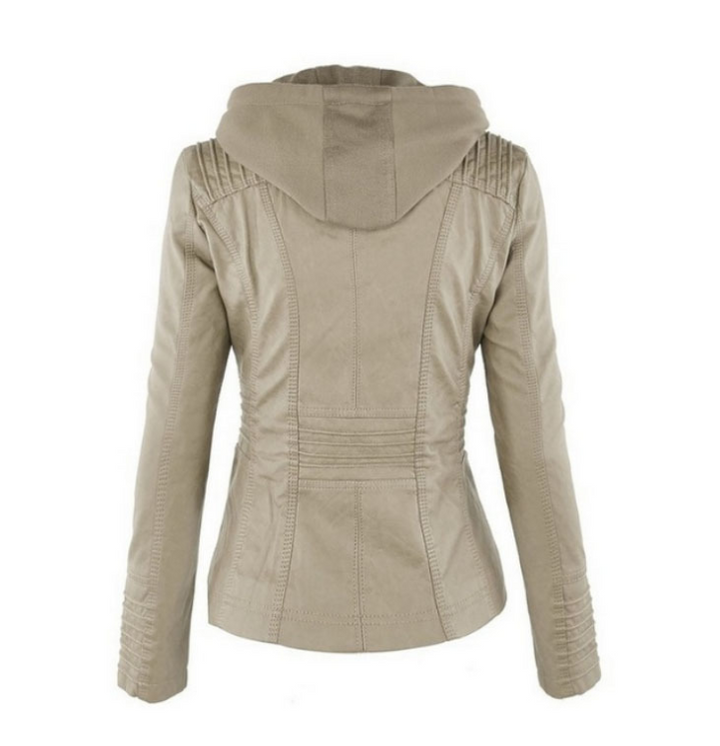 The Brooklyn™ | Hooded Leather Jacket